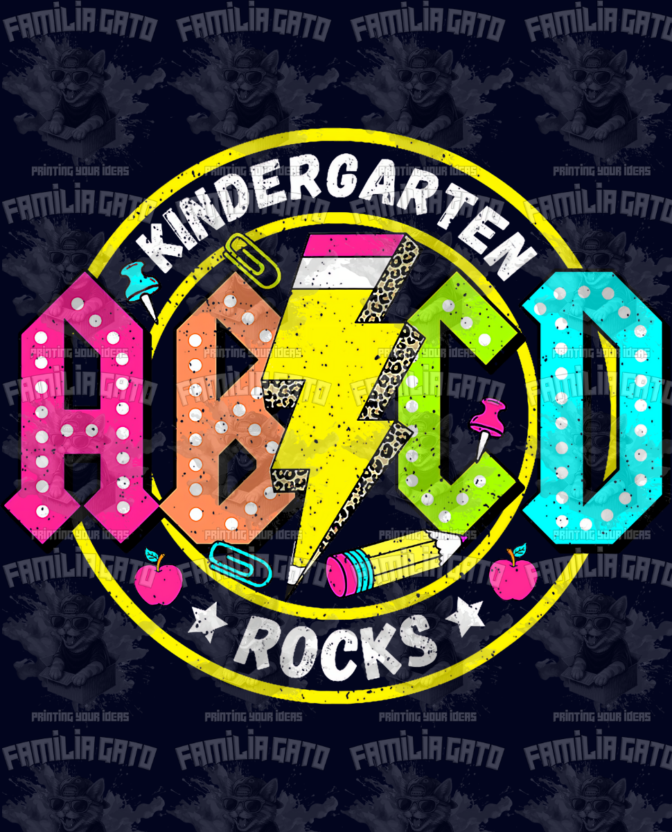 Kindergarten Rocks DTF Transfer
