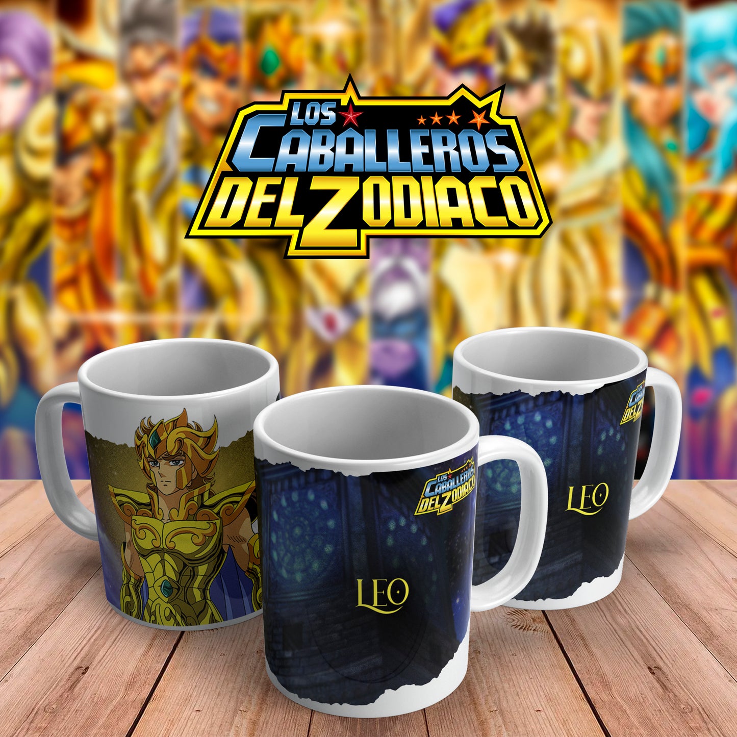 Caballeros del Zodiaco #2 11oz & 15oz Ceramic Mugs Tazas