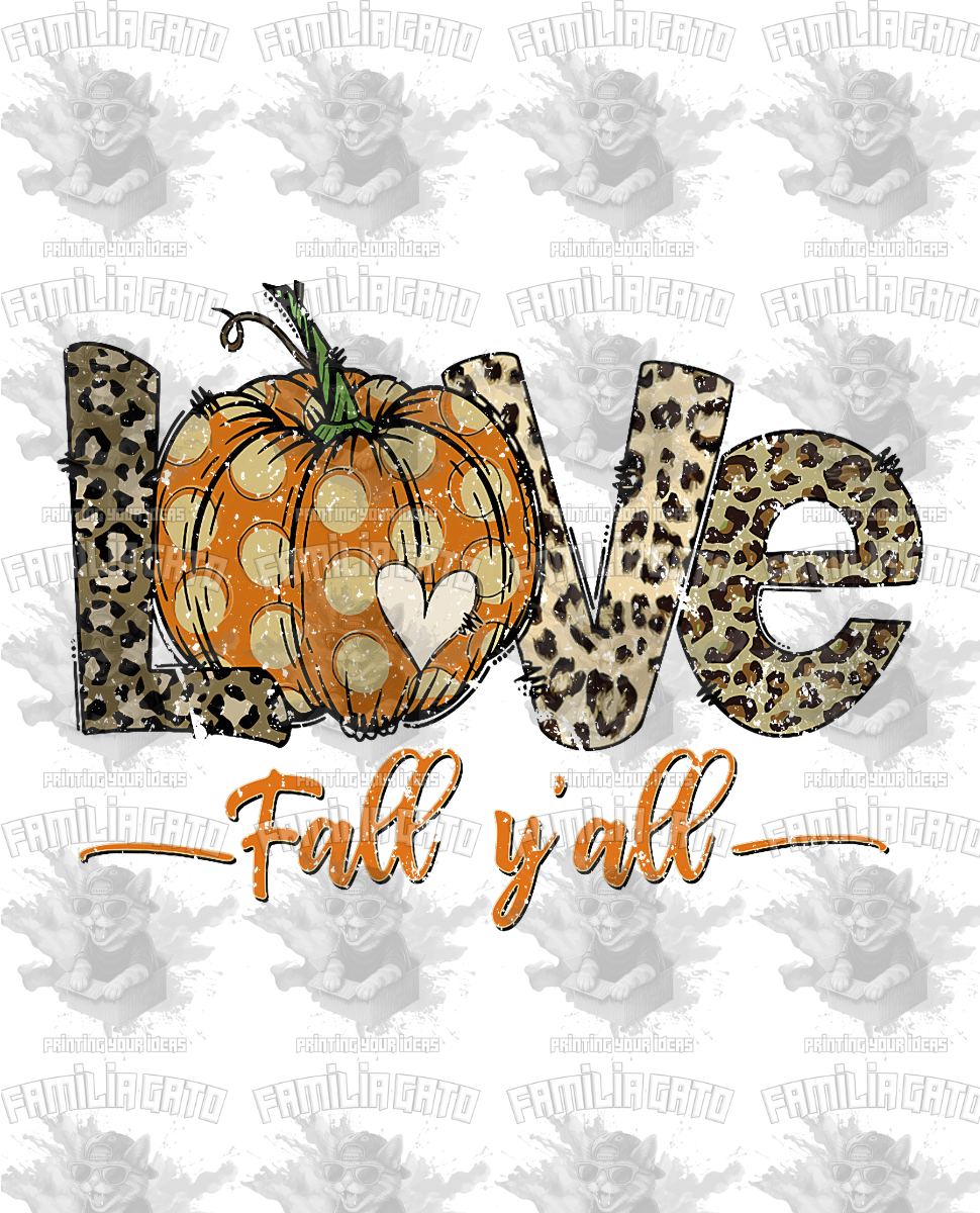 Love Fall Y'all DTF Transfer