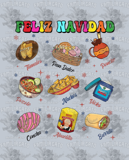 Merch Feliz Navidad Mexican Xmas DTF Transfer