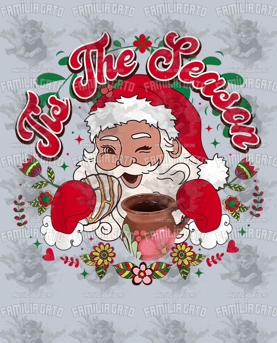 Mech Tis The Season Santa Claus Pan Dulce DTF Transfer