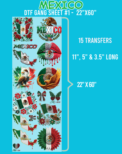 Mexico DTF Gang Sheet - 22"x60"