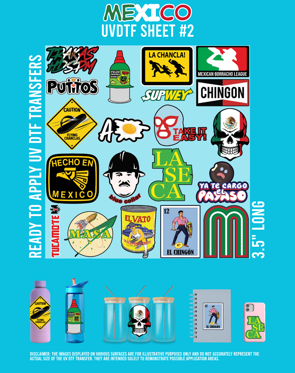 Mexico UVDTF Sheets