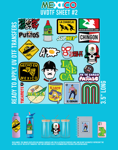 Mexico UVDTF Sheets