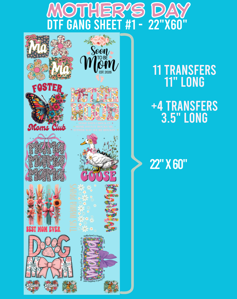 Mother's Day DTF Gang Sheet #1 - 22"x60"