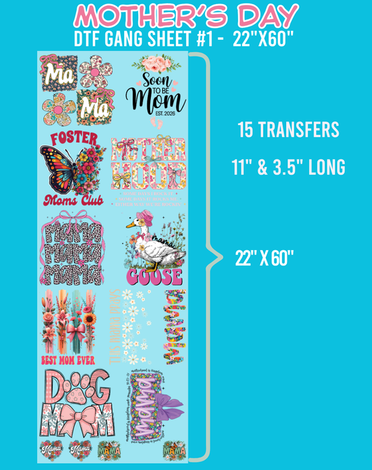 Mother's Day DTF Gang Sheets - 22"x60"