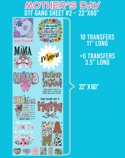 Mother's Day DTF Gang Sheet #2 - 22"x60"