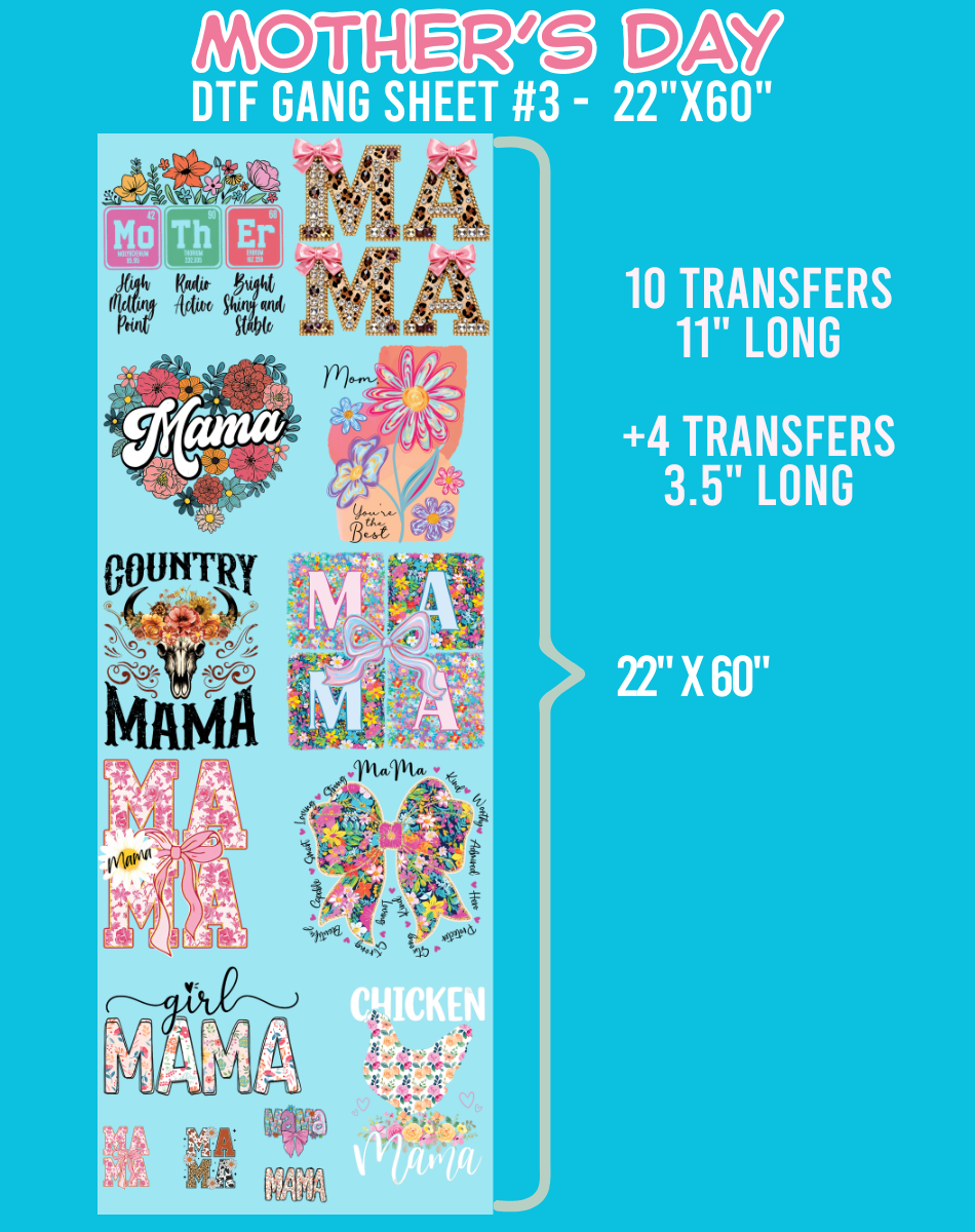 Mother's Day DTF Gang Sheet #3 - 22"x60"