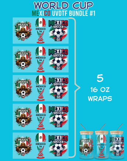 World Cup UVDTF Bundles - 16 Oz Libbey Glass Can Wraps