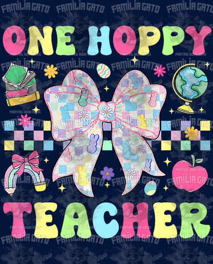 One Hoppy Teacher DTF Transfer