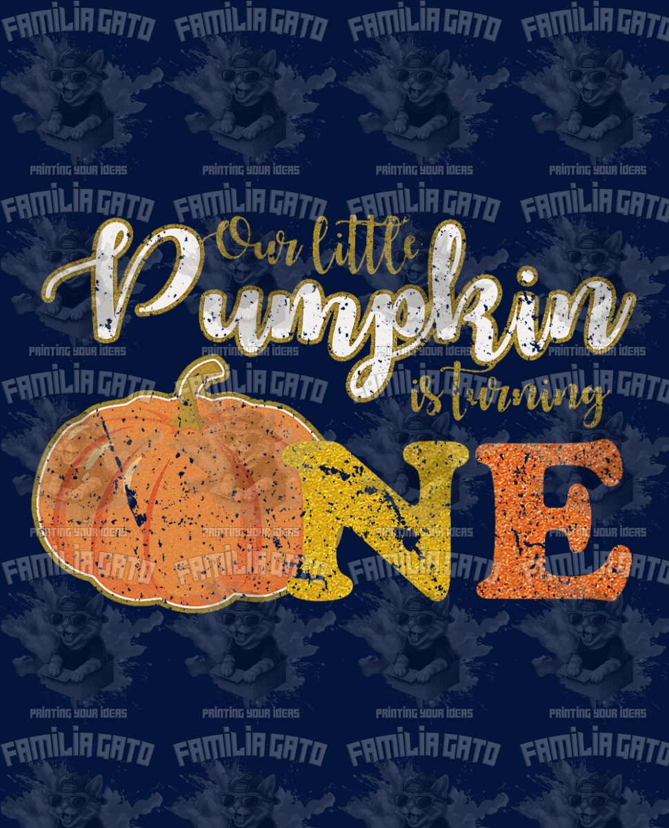 Our Little Pumpkin Is Turning One DTF Transfer