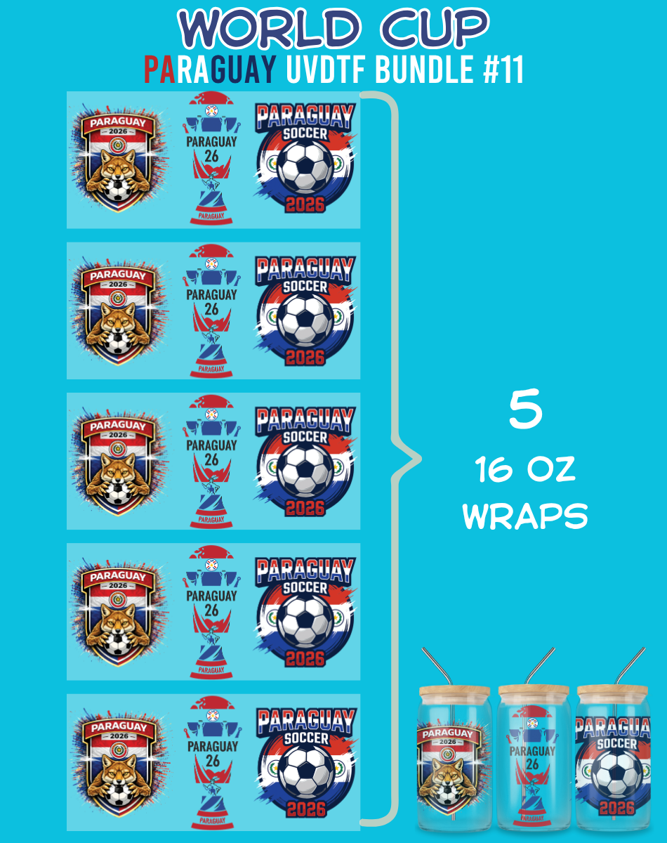 World Cup UVDTF Bundles - 16 Oz Libbey Glass Can Wraps