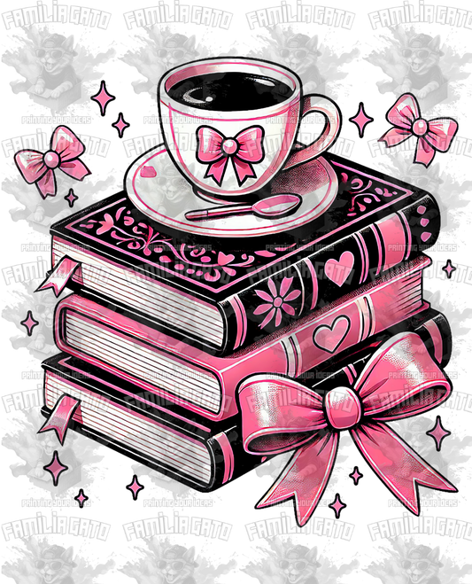 Pink Books DTF Transfer