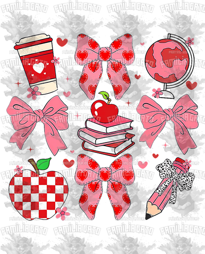 Pink School Icons #6 DTF Transfer