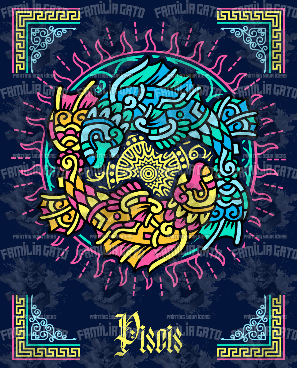 Mayan Style Zodiac Signs DTF Transfers