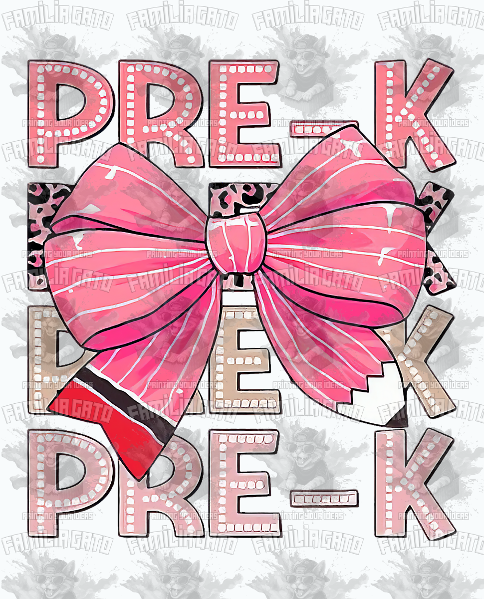 Pre-K Bow DTF Transfer