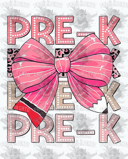 Pre-K Bow DTF Transfer