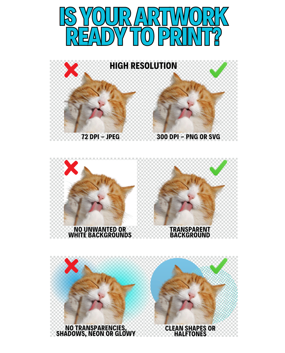 DTF Prints by Size - Your Own Design