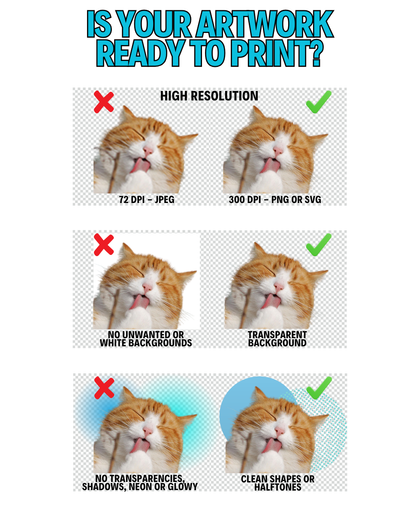 DTF Prints by Size - Your Own Design