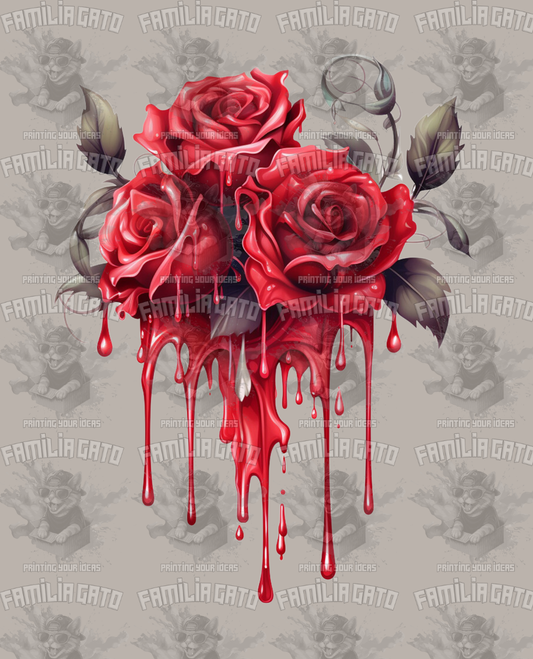 Red Roses DTF Transfer