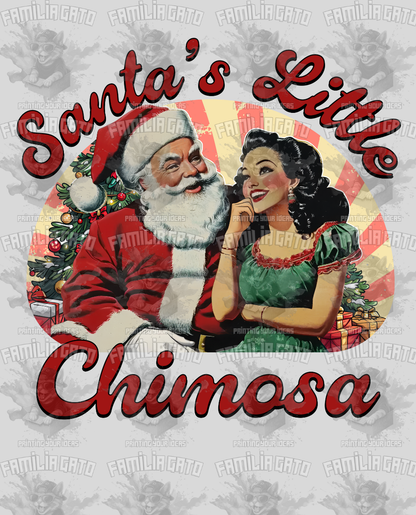 Retro Vintage Santa's Little Chismosa DTF Transfer