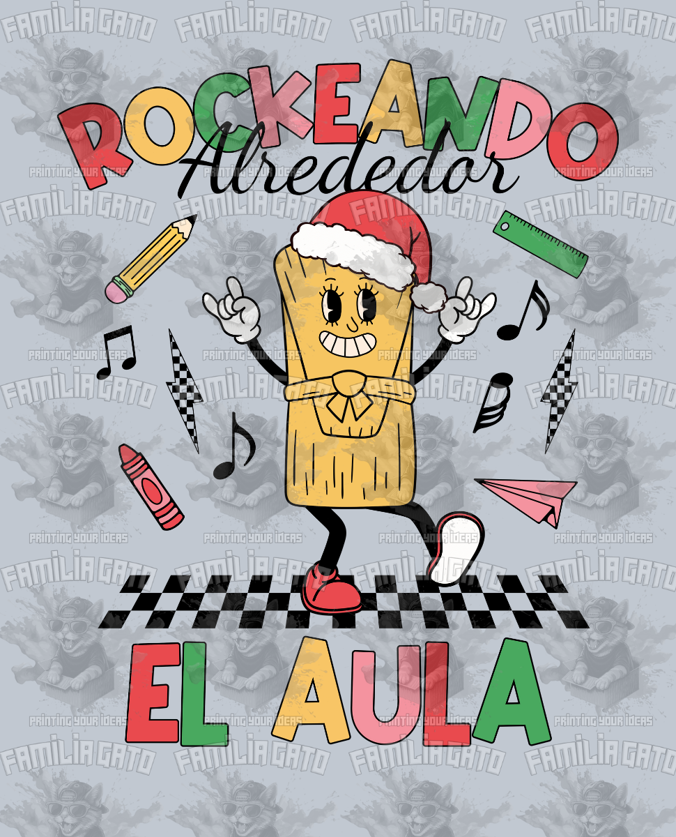 Rockeando Mexican Food Christmas DTF Transfer