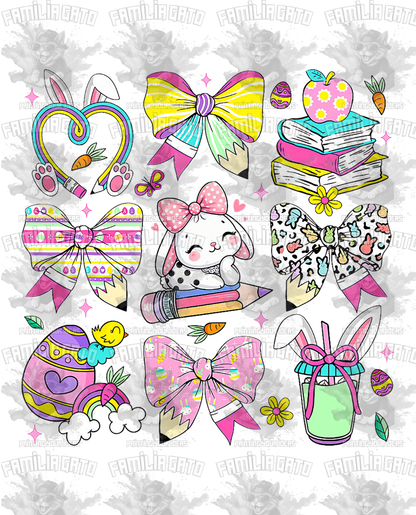 School Bunny Easter #1 DTF Transfer