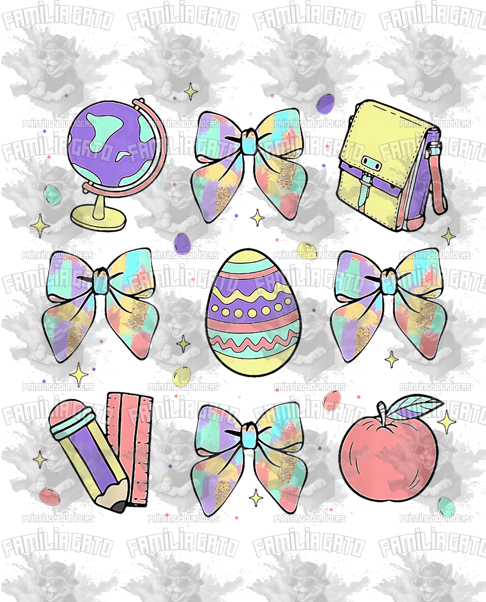 School Easter Icons #1 DTF Transfer