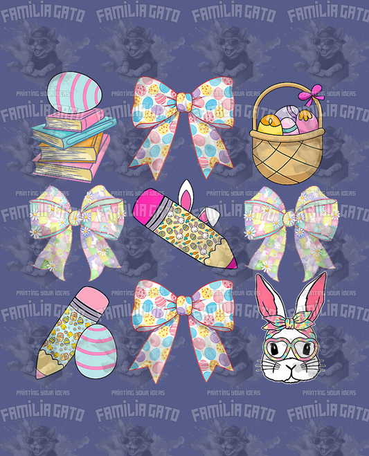 School Bunny Easter #3 DTF Transfer