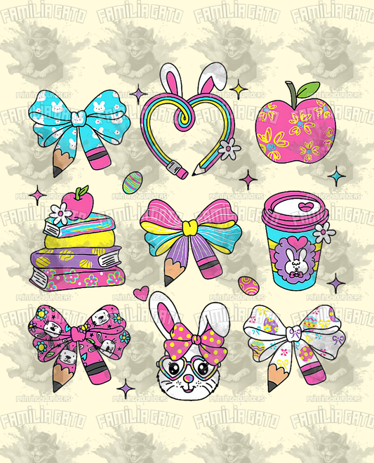 School Bunny Easter #2 DTF Transfer