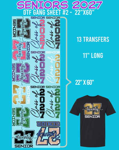Seniors 2027 DTF Gang Sheets - 22"x60"