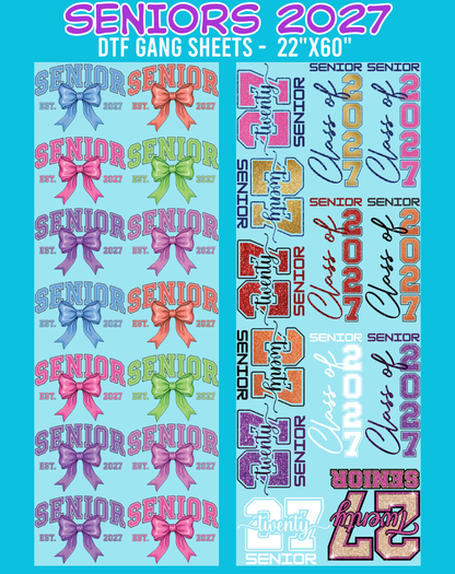 Seniors 2027 DTF Gang Sheets - 22"x60"