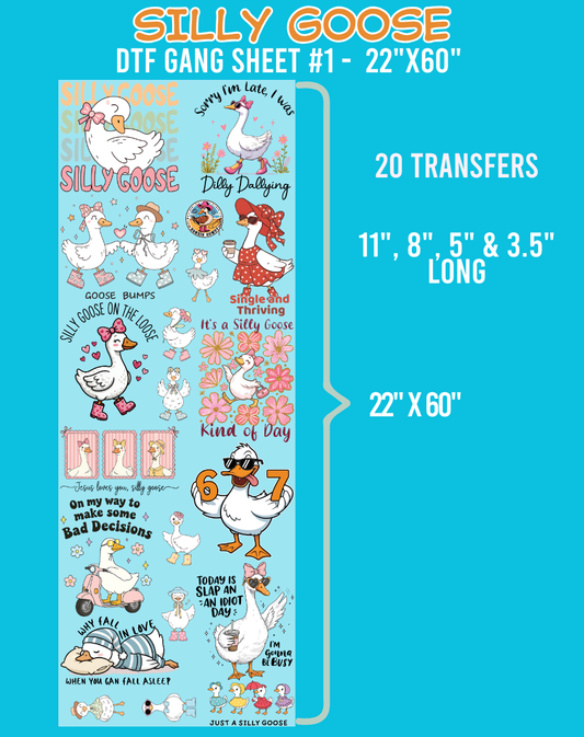 Silly Goose DTF Gang Sheet - 22"x60"