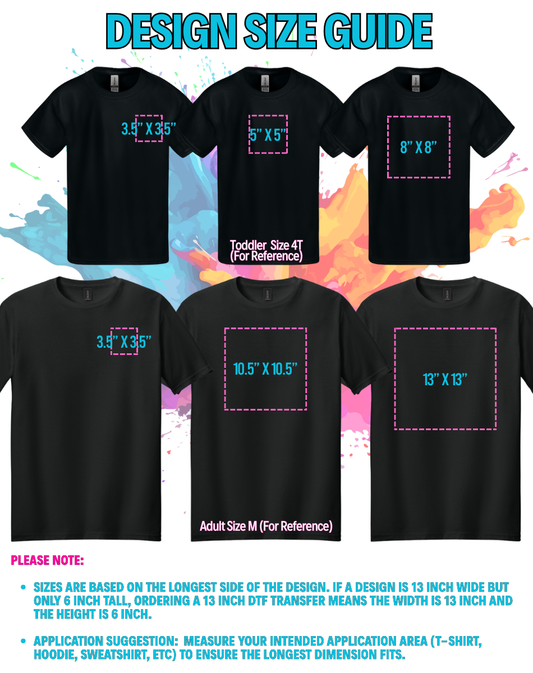 Prints by Size - DTF Transfers