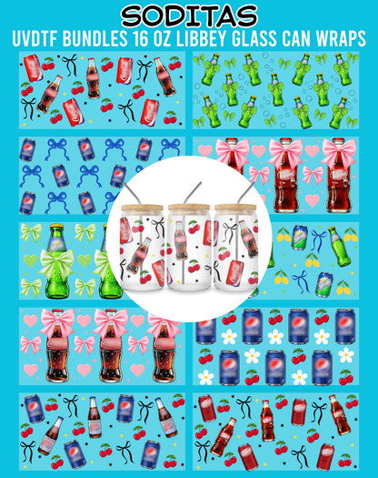 Soditas UVDTF Bundles - 16 Oz Libbey Glass Can Wrap