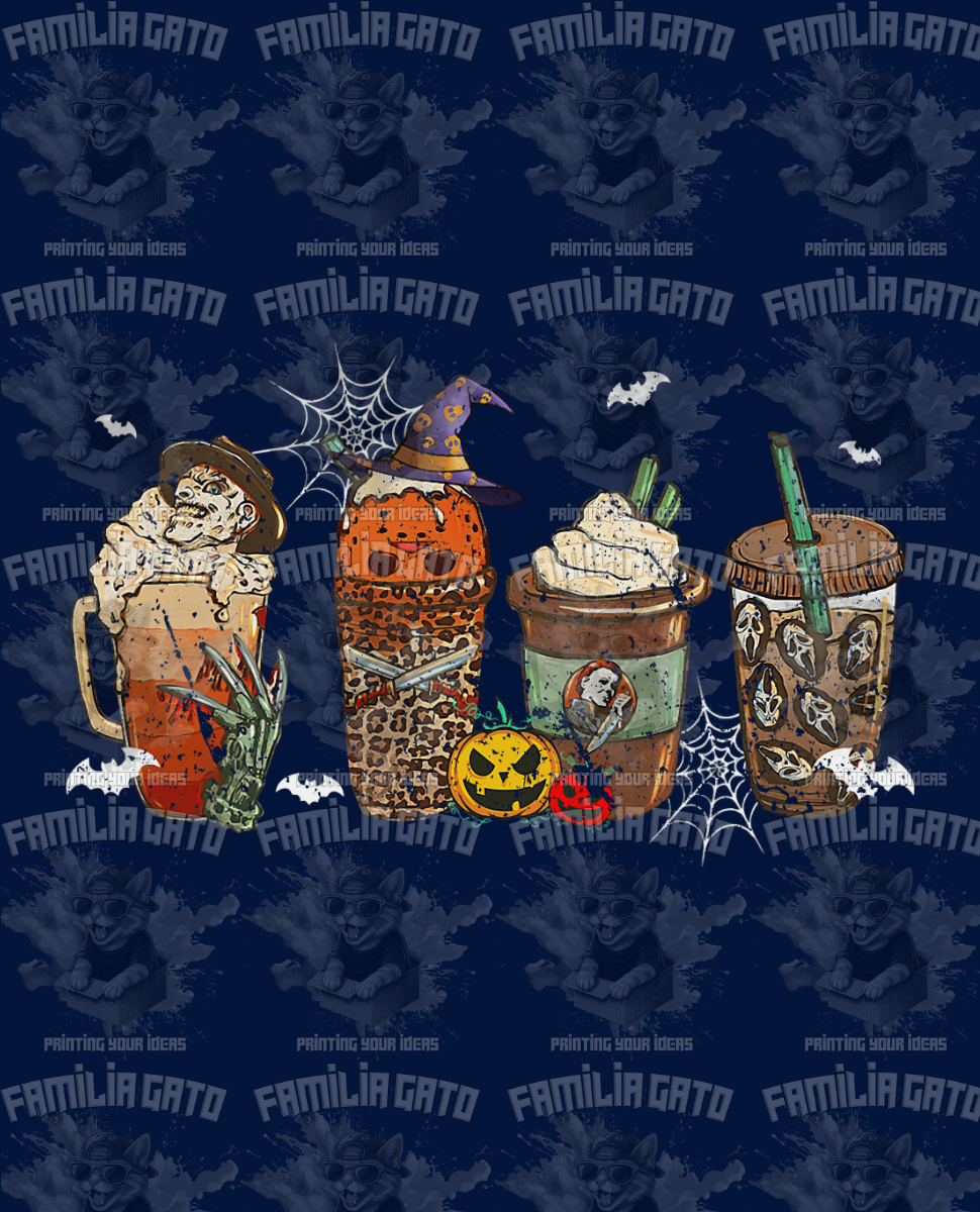 Spooky Halloween Drinks DTF Transfer