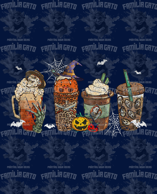 Spooky Halloween Drinks DTF Transfer