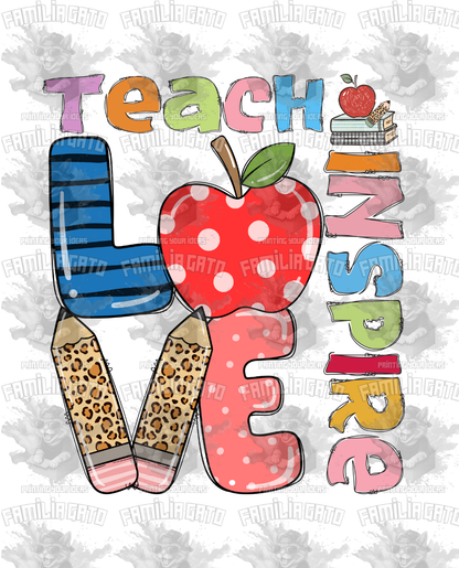 Teach Love Inspire #1 DTF Transfer