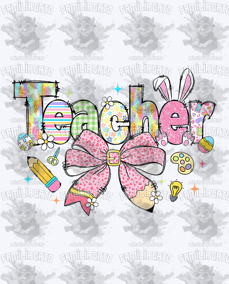 Teacher Bunny #3 DTF Transfer