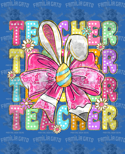 Teacher Bunny #4 DTF Transfer