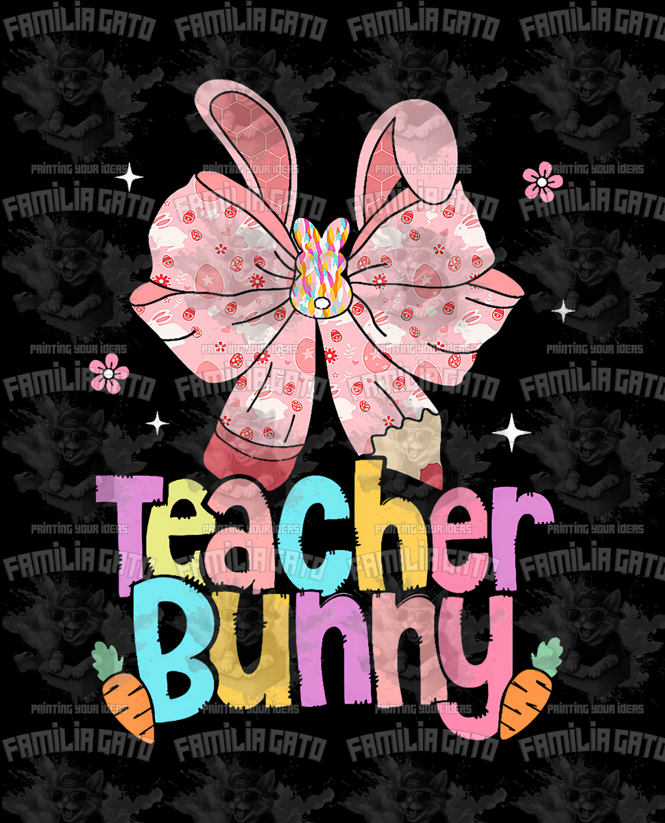 Teacher Bunny #2 DTF Transfer
