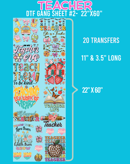 Teacher DTF Gang Sheets - 22"x60"