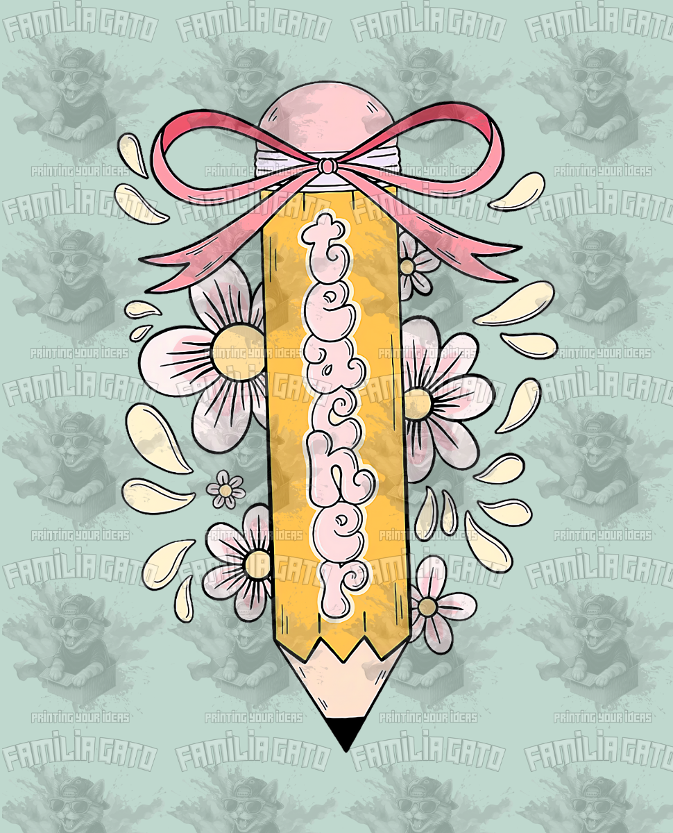 Teacher Pencil DTF Transfer