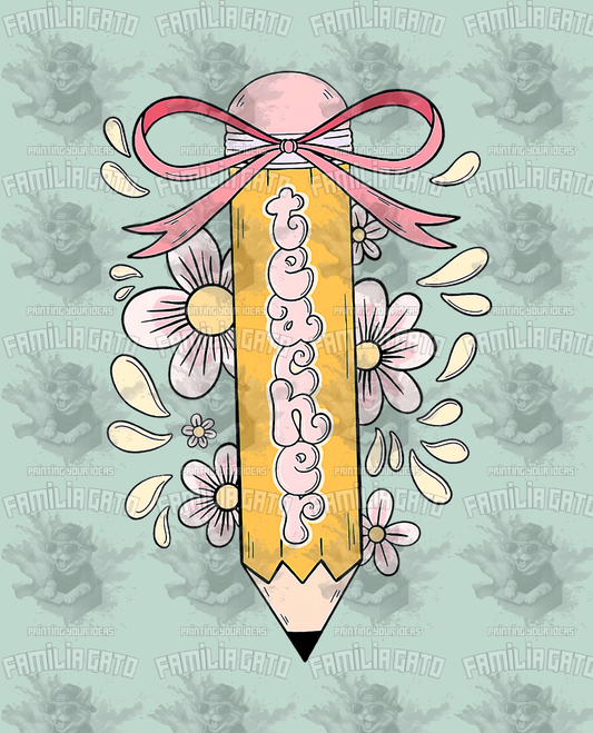 Teacher Pencil DTF Transfer