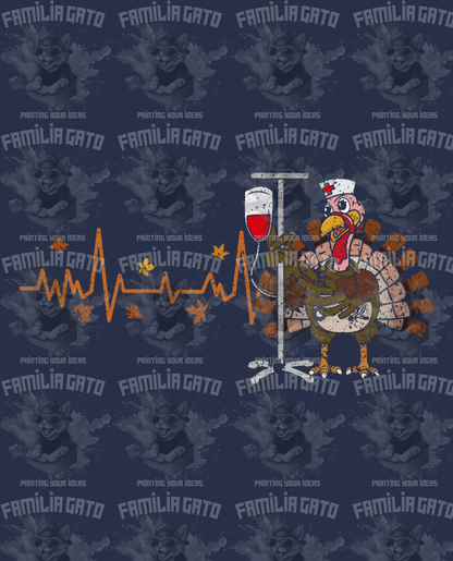 Thanksgiving Nurse Turkey DTF Transfer