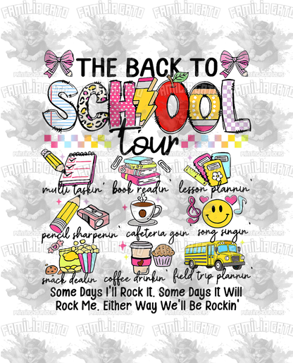 The Back To School Tour DTF Transfer
