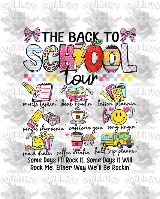 The Back To School Tour DTF Transfer