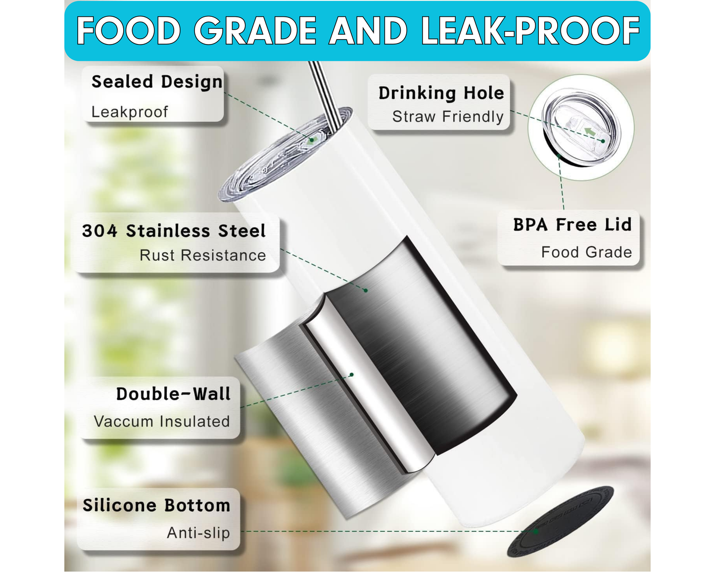 Virgen de Guadalupe Assorted Designs #4 - 20 Oz Stainless Steel Tumbler