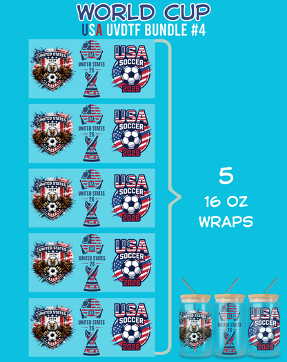 World Cup UVDTF Bundles - 16 Oz Libbey Glass Can Wraps
