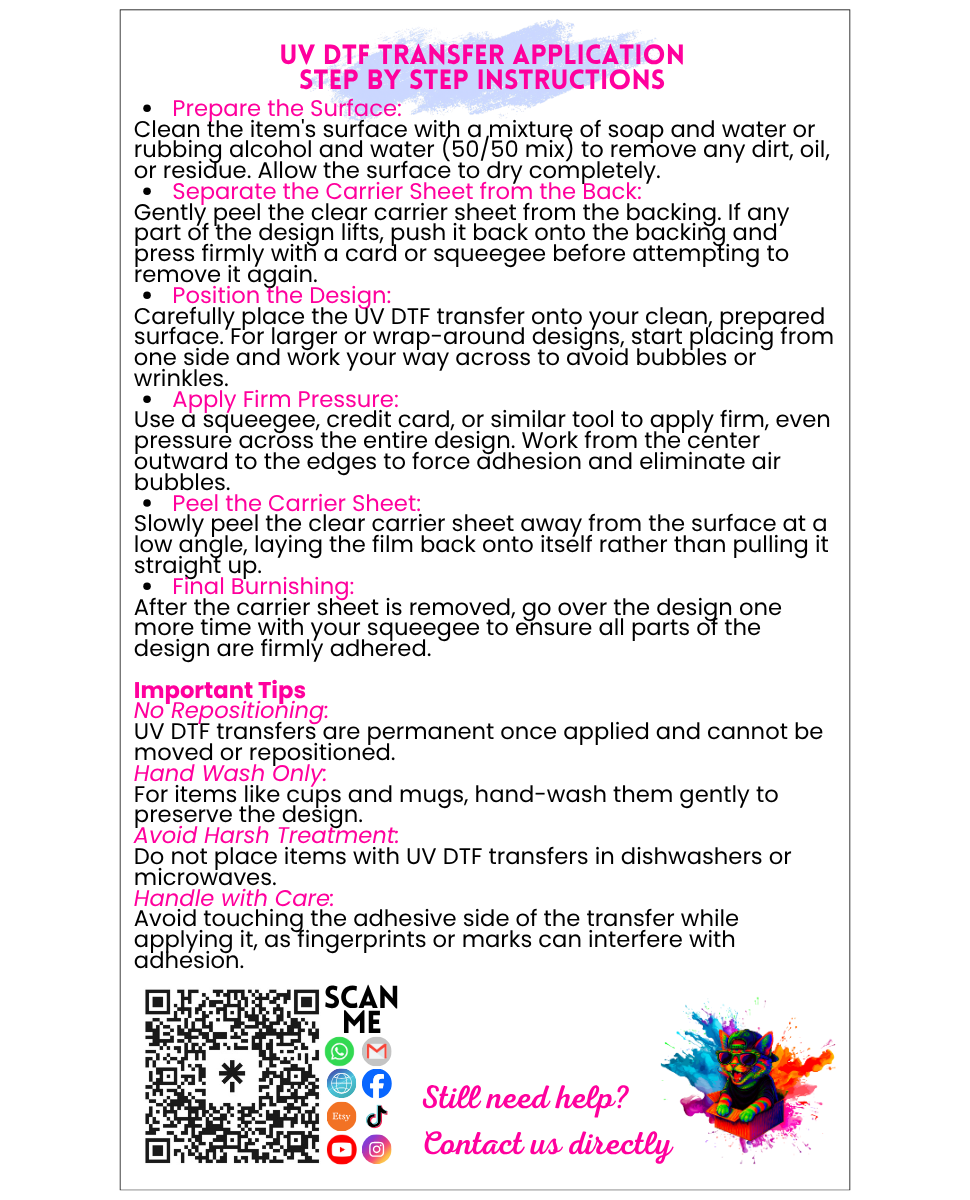 Meowy Christmas UVDTF Wrap